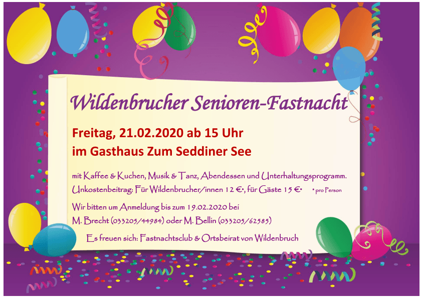 Senioren-Fastnacht 2020